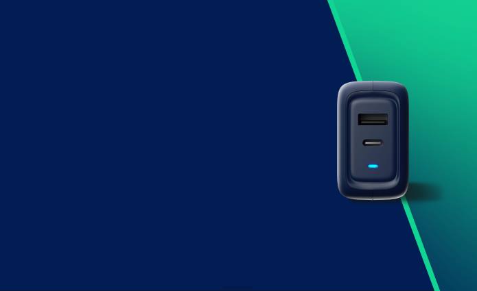 Skullcandy Get Your Power Fix Faster Fix Rapid G Max USB-A and USB-C Adapter T28B36 Dark Blue/Green