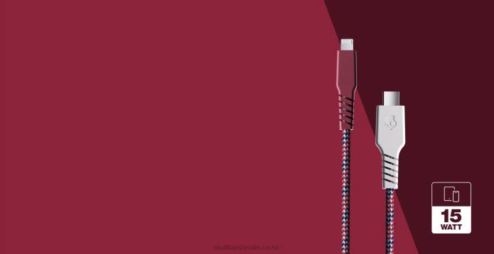 Skullcandy YOUR PATH TO POWER Line+ Braided Charging Cable T28B42 Vice/Crimson