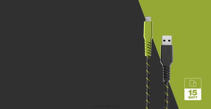 Skullcandy YOUR PATH TO POWER Line+ Braided Charging Cable T28B45 Chill Grey/Yellow