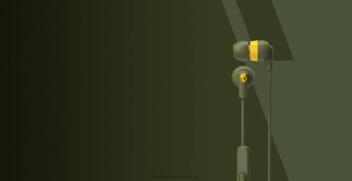 Skullcandy THE ORIGINAL ESSENTIAL Ink'd+Earbuds with Microphone T28B33 Elevated Olive