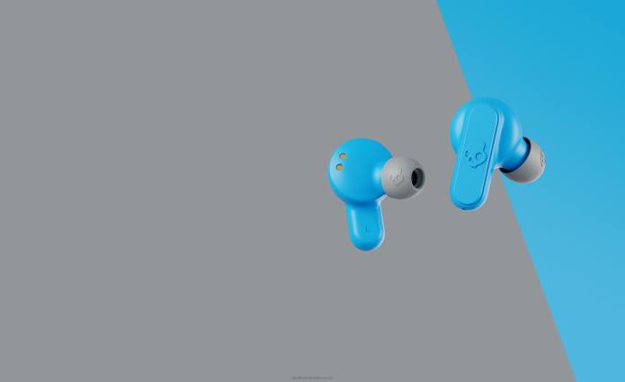 Skullcandy MINI MIGHTY FINDABLE Dime 2 True Wireless Earbuds T28B28 Light Grey/Blue