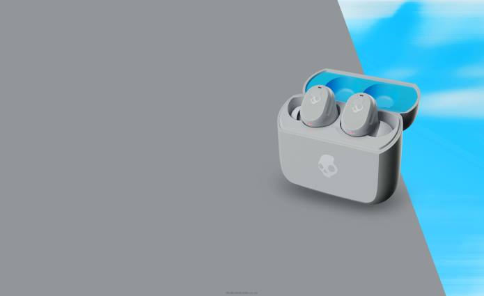 Skullcandy Pocket-Sized and Customized Mod True Wireless Earbuds T28B20 Light Grey/Blue