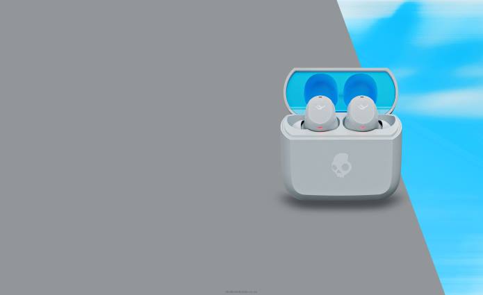 Skullcandy Pocket-Sized and Customized Mod True Wireless Earbuds T28B20 Light Grey/Blue