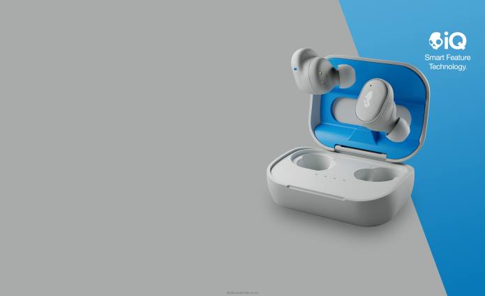 Skullcandy Upgradable tech premium sound Grind True Wireless Earbuds T28B10 Light Grey/Blue