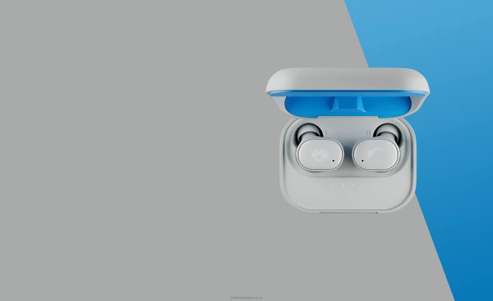 Skullcandy Upgradable tech premium sound Grind True Wireless Earbuds T28B10 Light Grey/Blue
