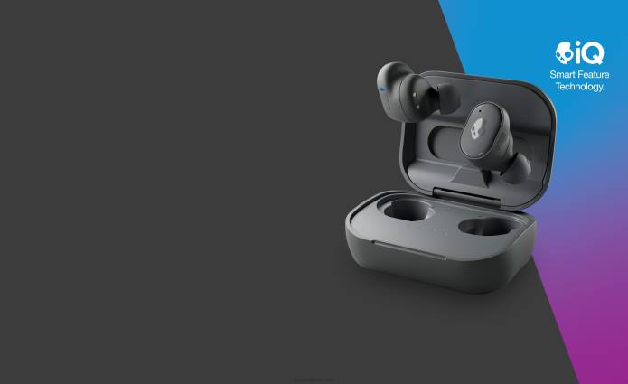 Skullcandy Upgradable tech premium sound Grind True Wireless Earbuds T28B11 Chill Grey