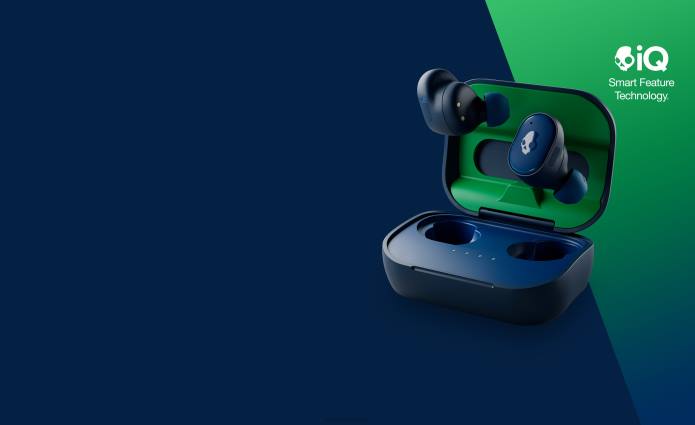 Skullcandy Upgradable tech premium sound Grind True Wireless Earbuds T28B12 Dark Blue/Green