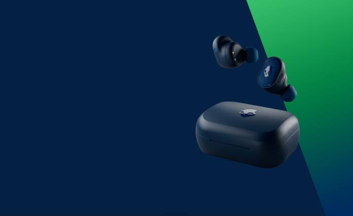 Skullcandy Upgradable tech premium sound Grind True Wireless Earbuds T28B12 Dark Blue/Green