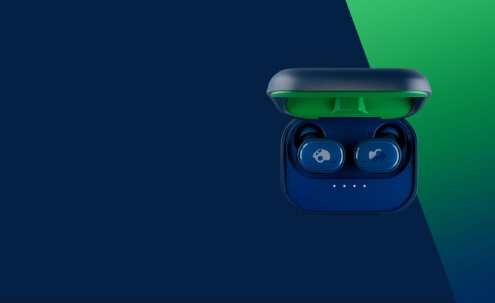 Skullcandy Upgradable tech premium sound Grind True Wireless Earbuds T28B12 Dark Blue/Green
