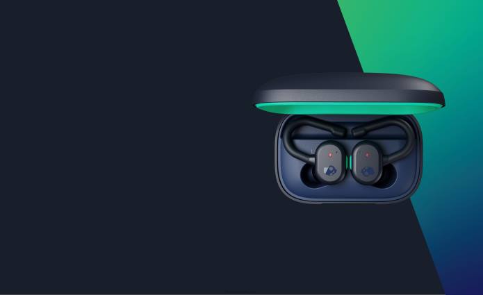 Skullcandy Upgradable tech secure fit Push Active True Wireless Earbuds T28B13 Dark Blue/Green