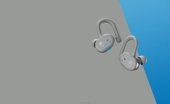 Skullcandy Upgradable tech secure fit Push Active True Wireless Earbuds T28B14 Light Grey/Blue