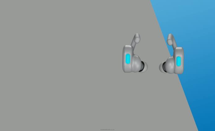 Skullcandy Upgradable tech secure fit Push Active True Wireless Earbuds T28B14 Light Grey/Blue