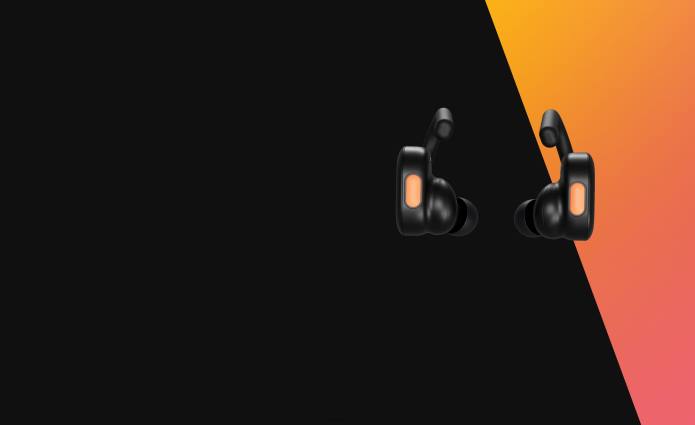Skullcandy Upgradable tech secure fit Push Active True Wireless Earbuds T28B15 Black/Orange