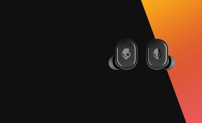 Skullcandy Upgradable tech wireless charging Grind Fuel True Wireless Earbuds T28B7 Black/Orange